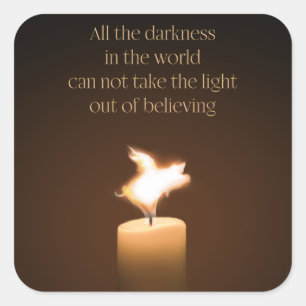 Vliegende Stickers met kaarsvlam