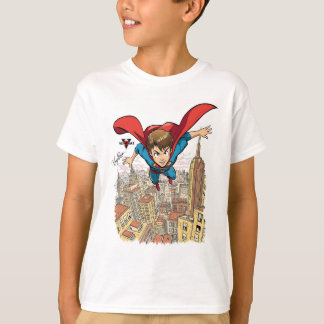 Vliegende Super Boy Cartoon T-Shirt – Dynamische C