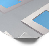 Vliegende superheld Comic Style Red en Yellow Hero Poster (Hoek)