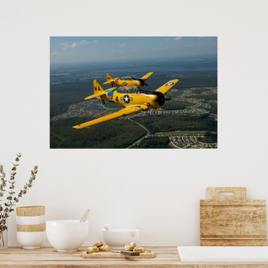 Vliegende T6-stijl bij formatie Poster (Keuken)