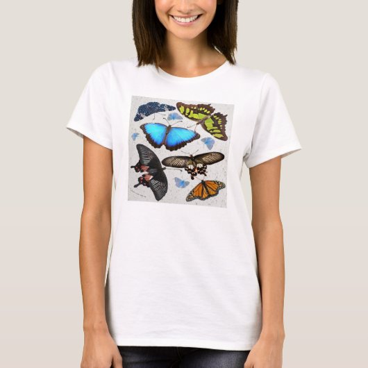 Vliegende T-Shirt Butterflies 1 (Voorkant)