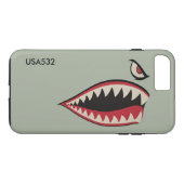 Vliegende Tiger Face Aeronautics Case-Mate iPhone Case (Achterkant (Horizontaal))