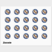 Vliegende tigers ronde sticker (Vel)