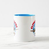 Vliegende tigers tweekleurige koffiemok (Center)