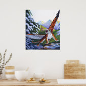 Vliegende tijgerafdrukken poster (Keuken)