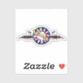 vliegende tijgers avg square sticker (Vel)