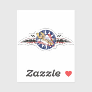 vliegende tijgers avg square sticker