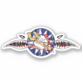 vliegende tijgers avg square sticker (Voorkant)