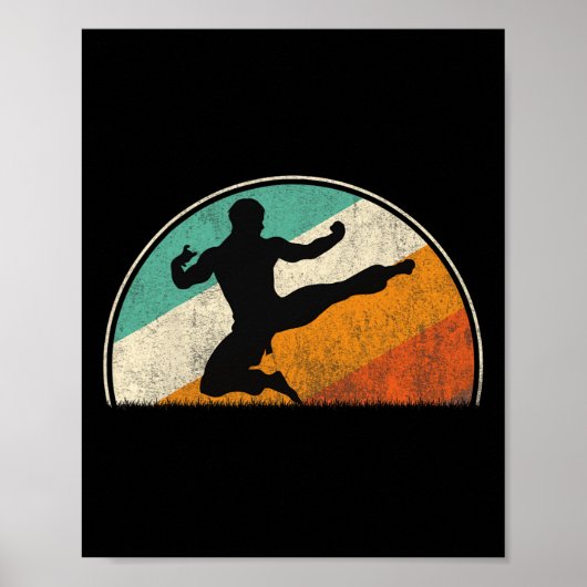Vliegende trap silhouet  poster (Voorkant)