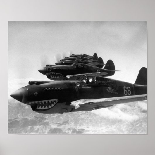 vliegende trekkers in formatie 1942 poster (Voorkant)