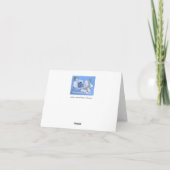 Vliegende tweeling die op een ooievaar rijdt: Susa Kaart (Achterkant)