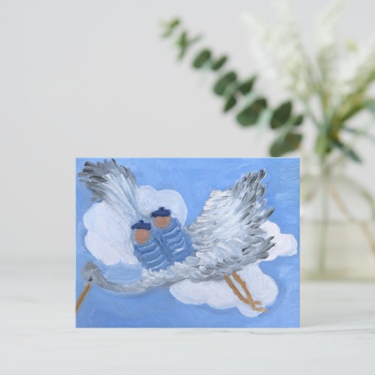 Vliegende Tweelingjongen Baby's: Susan Payne-Trutn Briefkaart (Staand voorkant)