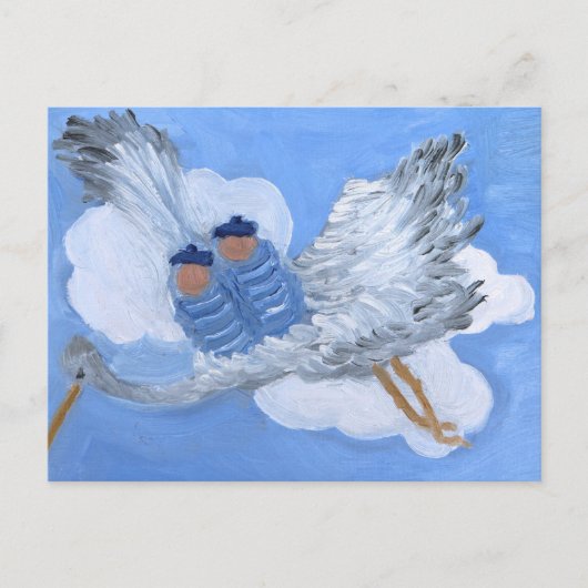 Vliegende Tweelingjongen Baby's: Susan Payne-Trutn Briefkaart (Voorkant)
