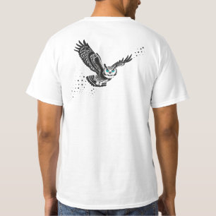 Vliegende Uil – Minimale inkt Dotwork T-shirt