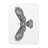 Vliegende Uil Zendoodle Magneet (Verticaal)