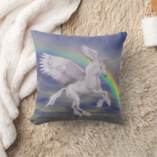 Vliegende Unicorn Rainbow Fantasy Art Kussen
