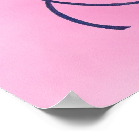 Vliegende vaar in roze poster (Hoek)