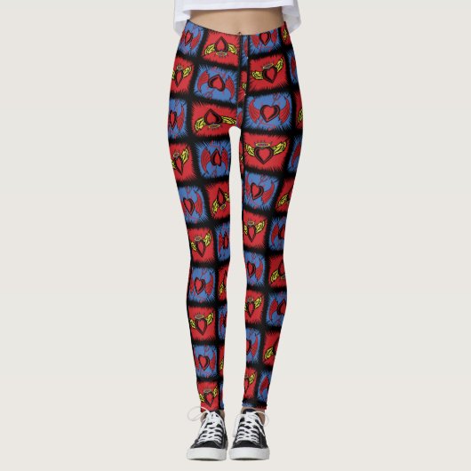 Vliegende Valentijn Harten Leggings (Voorkant)