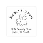 Vliegende varken, biggetje met het Adres van de Ba Rubberstempel (Afrduk)