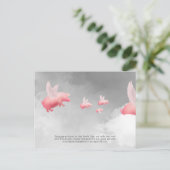 Vliegende varken briefkaart (Staand voorkant)