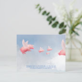 Vliegende varken briefkaart (Staand voorkant)