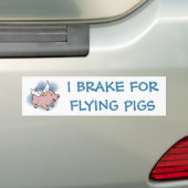 Vliegende varken bumpersticker (Op auto)