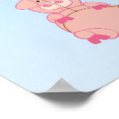 Vliegende varken en ballon poster (Hoek)