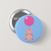 Vliegende varken en ballon ronde button 5,7 cm (Voorkant /achterkant)