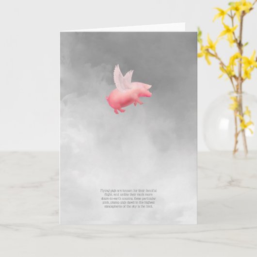 Vliegende varken kaart (Gele Bloem)