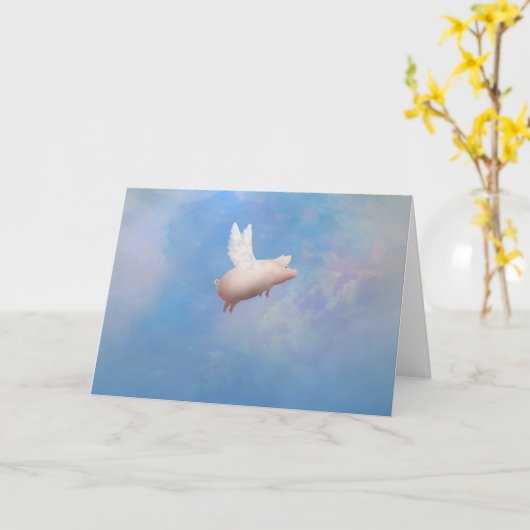 Vliegende varken kaart (Gele Bloem)