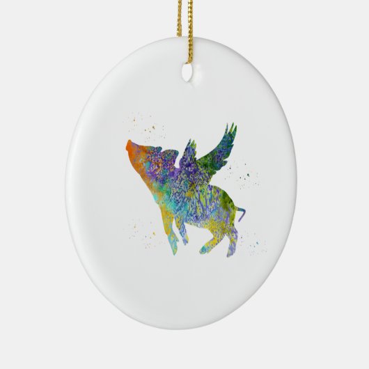 Vliegende varken keramisch ornament (Rechts)