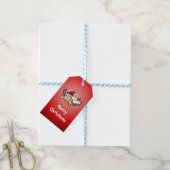 Vliegende Varken Kerst Cadeautag Cadeaulabel (Met Touw)
