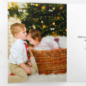 Vliegende Varken Kerst Fotokaart Drieluik Wenskaart (Binnenzijde eerst)