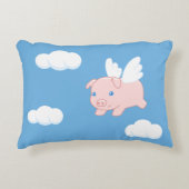 Vliegende Varken - Knuffel Biggetje met Vleugels Decoratief Kussen (Voorkant)