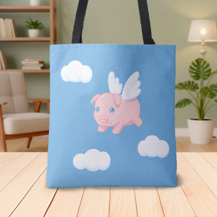 Vliegende Varken - Knuffel Biggetje met Vleugels Tote Bag