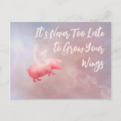 Vliegende varken kweek je vleugels briefkaart (Voorkant)