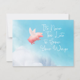 Vliegende varken kweek je vleugels briefkaart