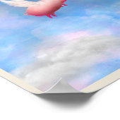 Vliegende varken kweek je vleugels poster (Hoek)