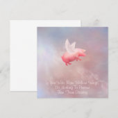 Vliegende varken kweekt uw Kaart van Wingen Notitiekaartje (Voorkant / Achterkant)