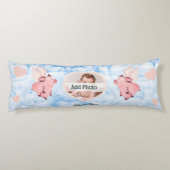 Vliegende varken met vleugels wanneer varkens vlie lichaamskussen (Achterkant)