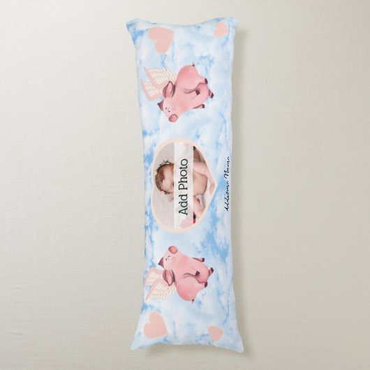 Vliegende varken met vleugels wanneer varkens vlie lichaamskussen (Voorkant Verticaal)