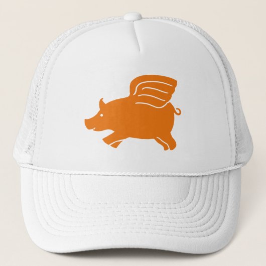 Vliegende varken - Oranje Trucker Pet (Voorkant)