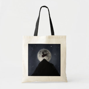 Vliegende varken over de volle maan tote bag
