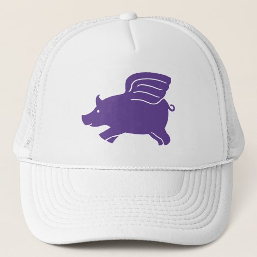 Vliegende varken - Paars Trucker Pet (Voorkant)