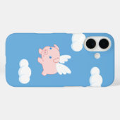 Vliegende varken - Stomme biggetje met vleugels op Case-Mate iPhone Case (Achterkant (horizontaal))