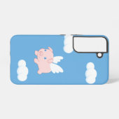 Vliegende varken - Stomme biggetje met vleugels op Samsung Galaxy Hoesje (Achterkant horizontaal)