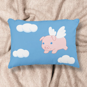 Vliegende varken - Stomme biggetjes met vleugels Decoratief Kussen