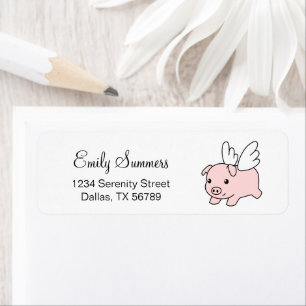 Vliegende varken - Stomme biggetjes met vleugels Etiket