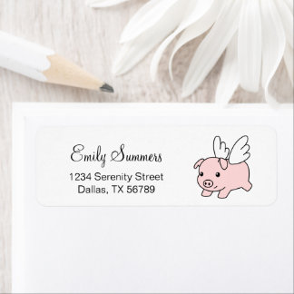 Vliegende varken - Stomme biggetjes met vleugels Etiket