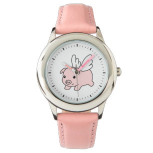 Vliegende varken - Stomme biggetjes met vleugels Horloge